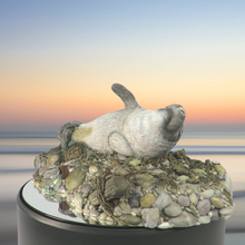 Load image into Gallery viewer, Seal sculpture: Dark Top and Tail Pup