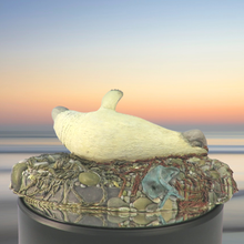 Load image into Gallery viewer, Seal sculpture: Grey Top and Tail Pup